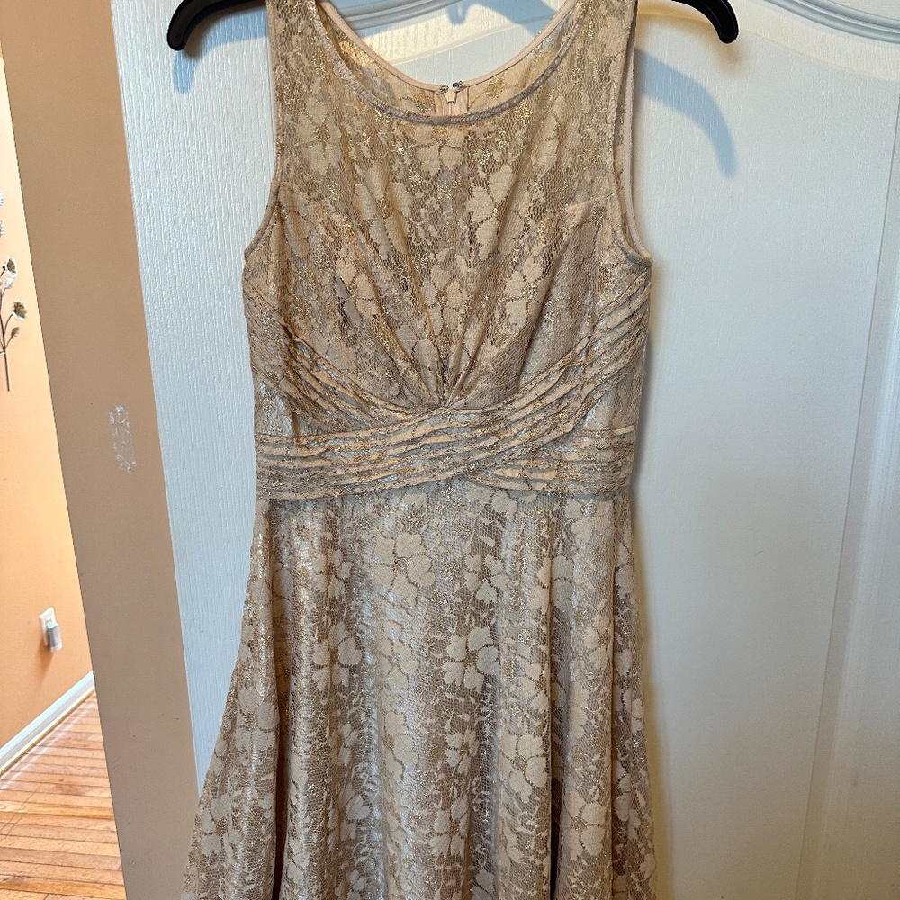 Gold Short Homecoming Dress